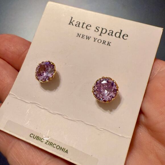 Kate Spade New York Jewelry - Kate Spade New York That Sparkle Lilac Gold Tone Earrings